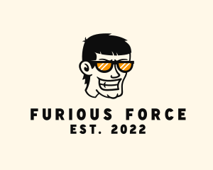 Angry Sunglasses Guy logo design