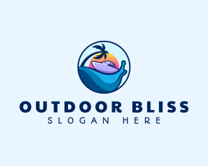 Tropical Boat Cruise logo design