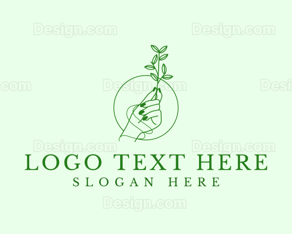 Elegant Hand Plant Logo