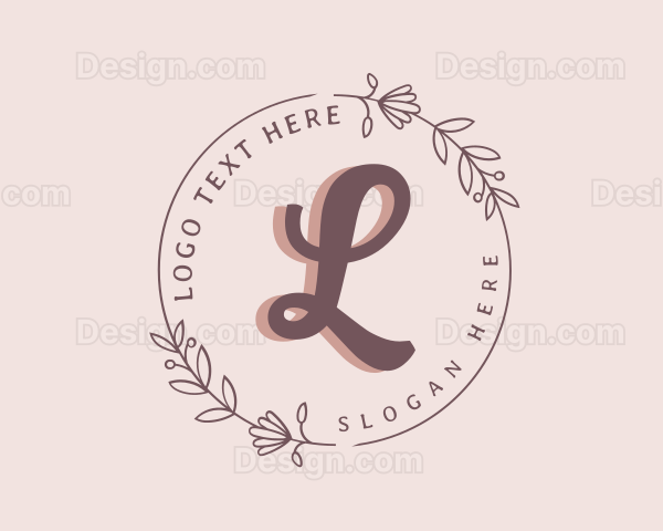 Floral Wreath Decor Logo