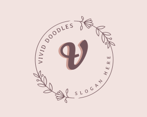 Floral Wreath Decor logo design