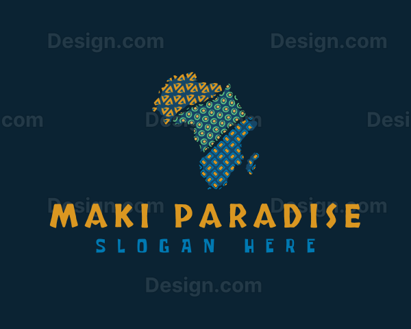 Tribal African Map Logo