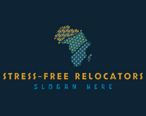 Tribal African Map logo design