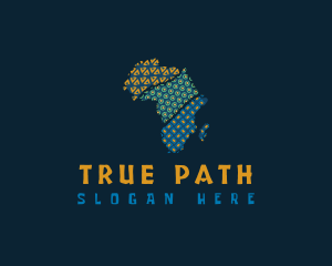 Tribal African Map logo design