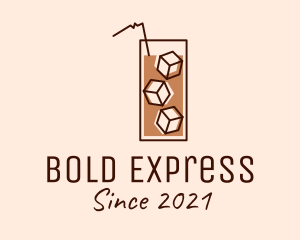 Iced Coffee Tea logo design