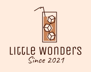 Iced Coffee Tea logo design