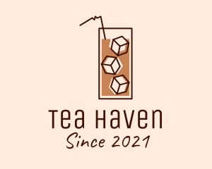 Iced Coffee Tea logo design