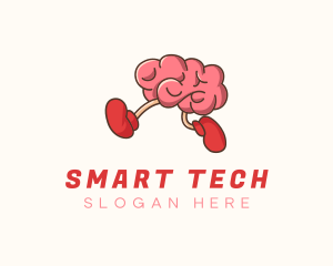 Fast Running Brain logo design