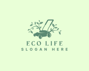 Eco Landscaping Lawn Mower logo design