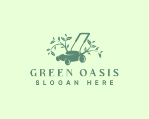 Eco Landscaping Lawn Mower logo design