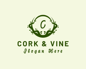 Organic Vines Natural Agriculture logo design