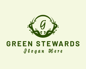 Organic Vines Natural Agriculture logo design