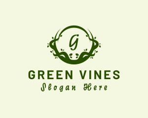 Organic Vines Natural Agriculture logo design