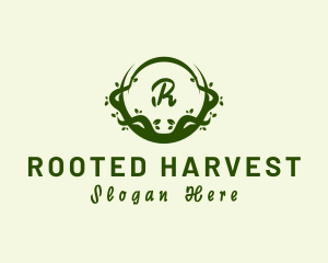 Organic Vines Natural Agriculture logo design