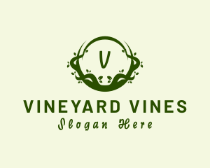 Organic Vines Natural Agriculture logo design