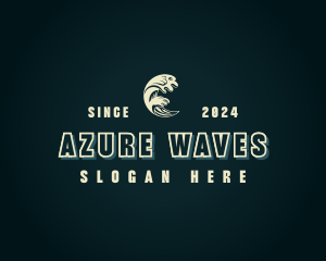 Beach Sea Wave logo design