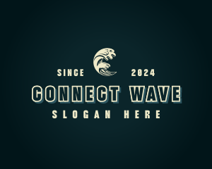 Beach Sea Wave logo design