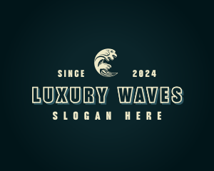 Beach Sea Wave logo design