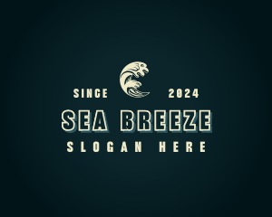 Beach Sea Wave logo design