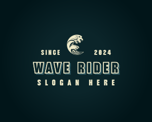 Beach Sea Wave logo design