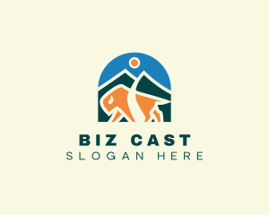 Bison Adventure Mountain Path Logo