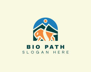 Bison Adventure Mountain Path logo design