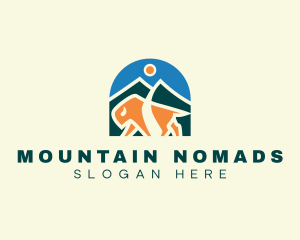 Bison Adventure Mountain Path logo design