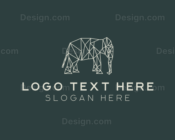 Geometric Animal Elephant Logo