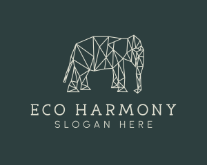 Geometric Animal Elephant logo