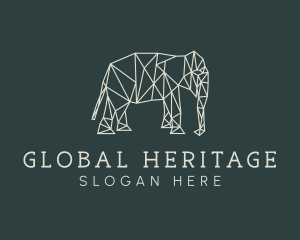 Geometric Animal Elephant logo