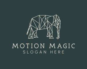 Geometric Animal Elephant logo design