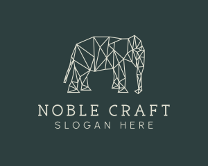 Geometric Animal Elephant logo design