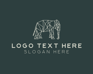 Geometric Animal Elephant logo