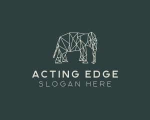 Geometric Animal Elephant logo design