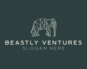 Geometric Animal Elephant logo design