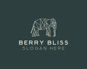 Geometric Animal Elephant logo design