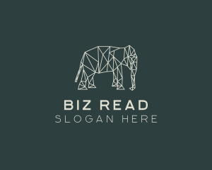 Geometric Animal Elephant logo design