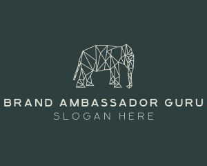 Geometric Animal Elephant logo design