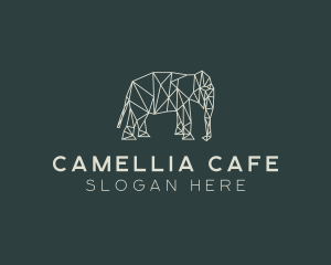 Geometric Animal Elephant logo design