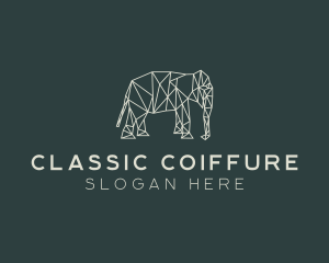 Geometric Animal Elephant logo design