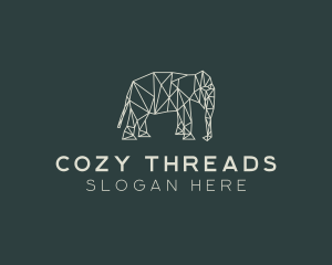 Geometric Animal Elephant logo design