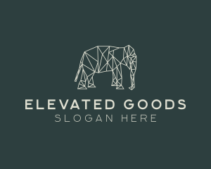 Geometric Animal Elephant logo design