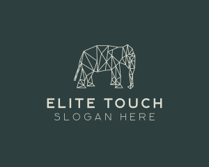 Geometric Animal Elephant logo design