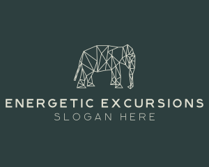 Geometric Animal Elephant logo design