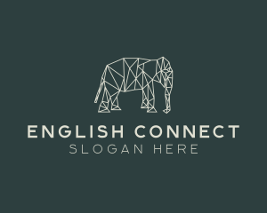 Geometric Animal Elephant logo design