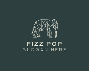 Geometric Animal Elephant logo design