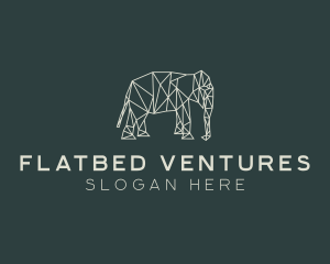 Geometric Animal Elephant logo design