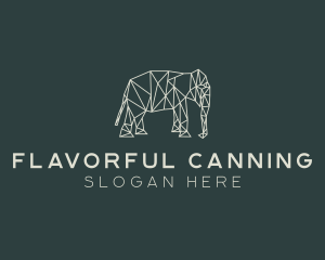 Geometric Animal Elephant logo design