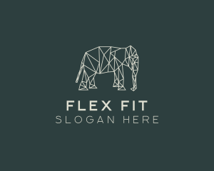 Geometric Animal Elephant logo design