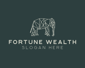 Geometric Animal Elephant logo design